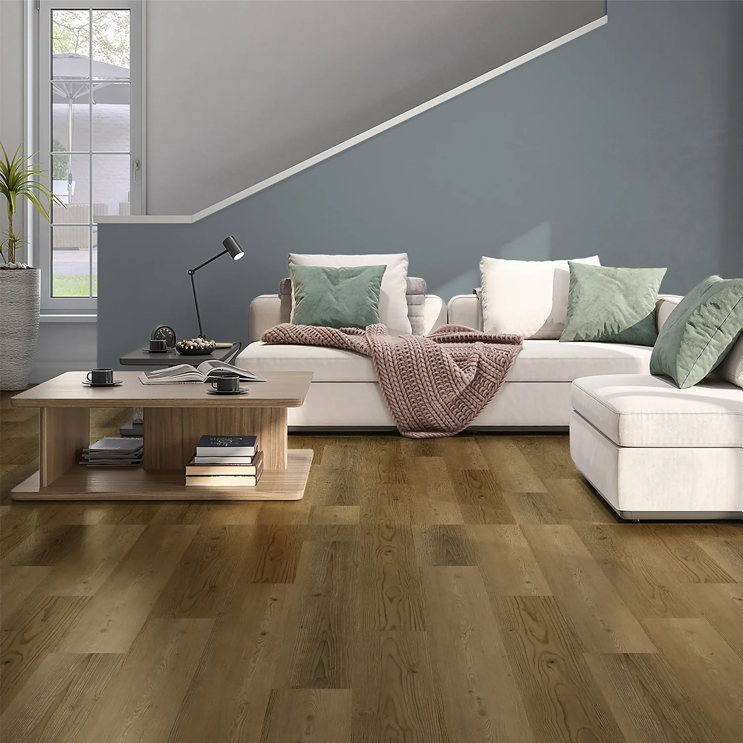 Plancs Walnut 91 X 15cm Self-Adhesive Vinyl Floor Plank - 8pc Pack Covers 1.11sqm 4 Plancs Walnut 91 X 15cm Self-Adhesive Vinyl Floor Plank - 8pc Pack Covers 1.11sqm - Image 2