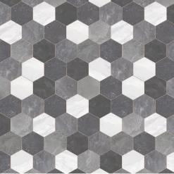 None Pembroke Hex Vinyl Sheet Flooring - 3x2m Roll -Furniture Series Store 13053379 1535002420221576