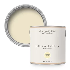 Laura Ashley Matt Emulsion Paint Primrose White - 2.5L