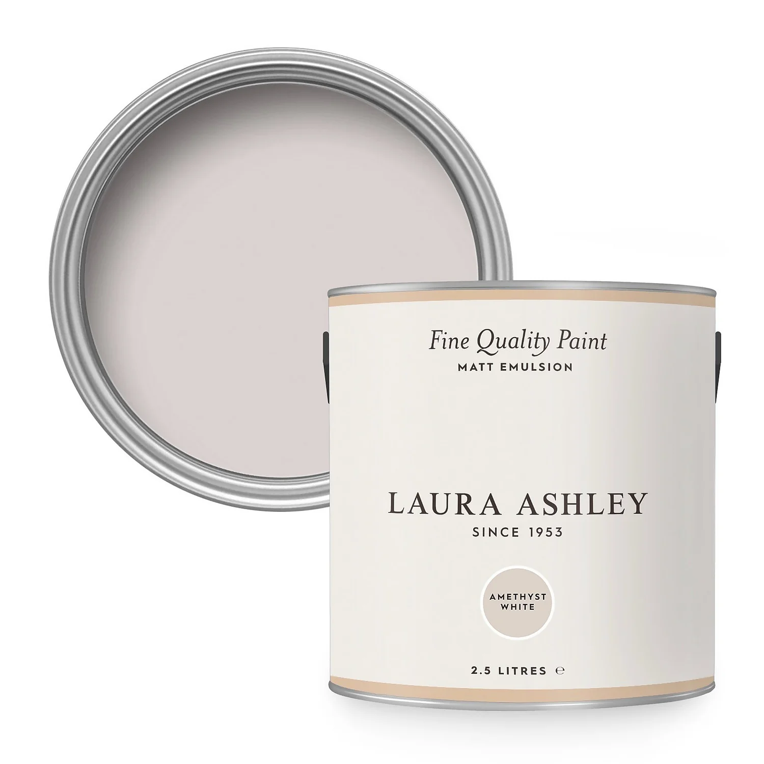 Laura Ashley Matt Emulsion Paint Amethyst White - 2.5L 3 Laura Ashley Matt Emulsion Paint Amethyst White - 2.5L