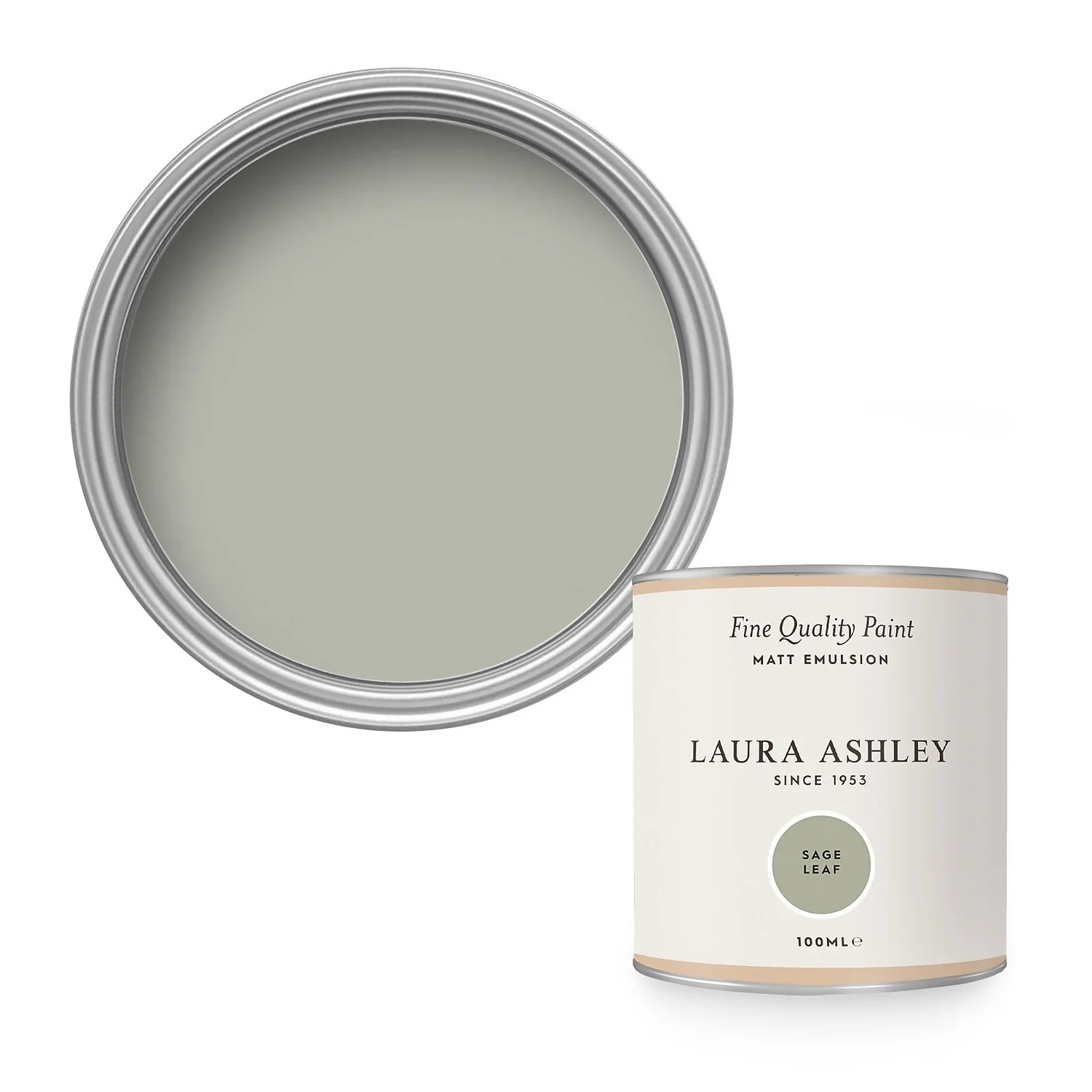 Laura Ashley Matt Emulsion Paint Sage Leaf Tester 100ml 3 Laura Ashley Matt Emulsion Paint Sage Leaf Tester 100ml
