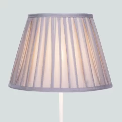 Raye Dove Pleated Taper Silk Shade - 30cm -Furniture Series Store 13139400 1014900556714112