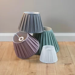 Raye Dove Pleated Taper Silk Shade - 30cm -Furniture Series Store 13139400 8004944148185045