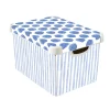 Curver Stockholm Coastal Deco Storage Box - Blue & White - 22L 2 Curver Stockholm Coastal Deco Storage Box - Blue & White - 22L -Furniture Series Store 13169627 8674898511659751
