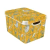 Curver Stockholm Stork Deco Storage Box - Yellow - 22L -Furniture Series Store 13169628 4924898511790251