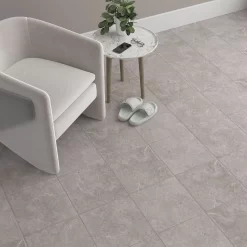 None Cuba Light Grey Ceramic Floor Tile 330 X 300mm