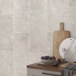 None Palio Light Grey Ceramic Wall & Floor Tile 300 X 600mm