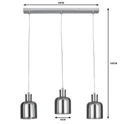 Jinx 3 Light Diner Pendant - Smoked Glass -Furniture Series Store 13208311 1304909895171943