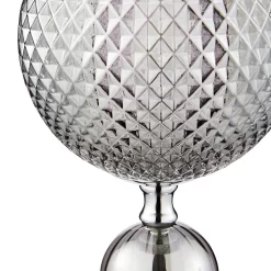 Safi Glass Table Lamp - Chrome Smoke -Furniture Series Store 13208315 1104896913061442