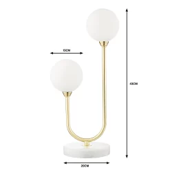 House Beautiful Delta Marble Table Lamp - Brass & Opal 11 House Beautiful Delta Marble Table Lamp - Brass & Opal -Furniture Series Store 13208324 1614927260646677