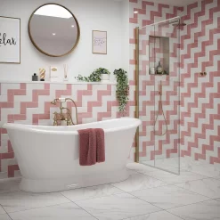 Country Living Artisan Peony Blush Ceramic Wall Tile 75 X 150mm - 0.5sqm Pack -Furniture Series Store 13220554 1824909608180063