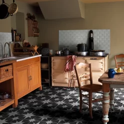 Country Living Starry Skies Black North Star Porcelain Floor & Wall Tile 1.42sqm Pack - 450x450mm -Furniture Series Store 13220589 1685051391062742