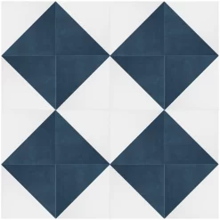 House Beautiful Cube Denim Porcelain Wall & Floor Tile 200 X 200mm - 0.52sqm Pack -Furniture Series Store 13220590 1194924675489791