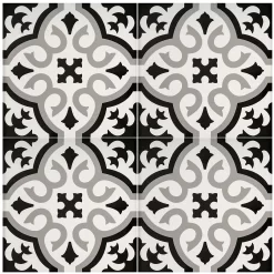 Fiore Classic Grey Porcelain Wall & Floor Tile 200 X 200mm - 0.52sqm Pack -Furniture Series Store 13220599 1024916347947873