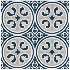 Fiore Vintage Floral Porcelain Wall & Floor Tile 200 X 200mm - 0.52sqm Pack -Furniture Series Store 13220600 2754916348675046