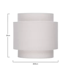 Finn Tier Drum Putty Linen Shade - 25cm -Furniture Series Store 13222467 1094901095965462