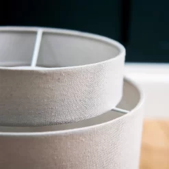 Finn Tier Drum Putty Linen Shade - 25cm -Furniture Series Store 13222467 1714944148473084