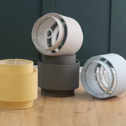 Finn Tier Drum Putty Linen Shade - 25cm -Furniture Series Store 13222467 9464944148539396