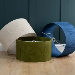 Raye Champagne Drum Pleated Silk Shade - 45cm -Furniture Series Store 13222471 1304944148317621