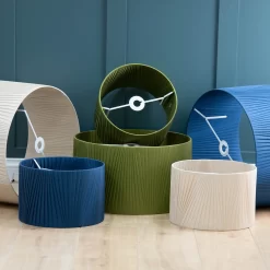 Raye Champagne Drum Pleated Silk Shade - 45cm -Furniture Series Store 13222471 1704944148371009