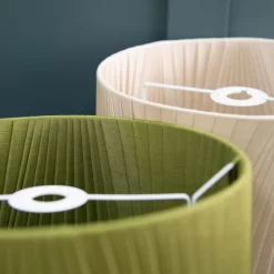 Raye Champagne Drum Pleated Silk Shade - 45cm -Furniture Series Store 13222471 7344944148415562