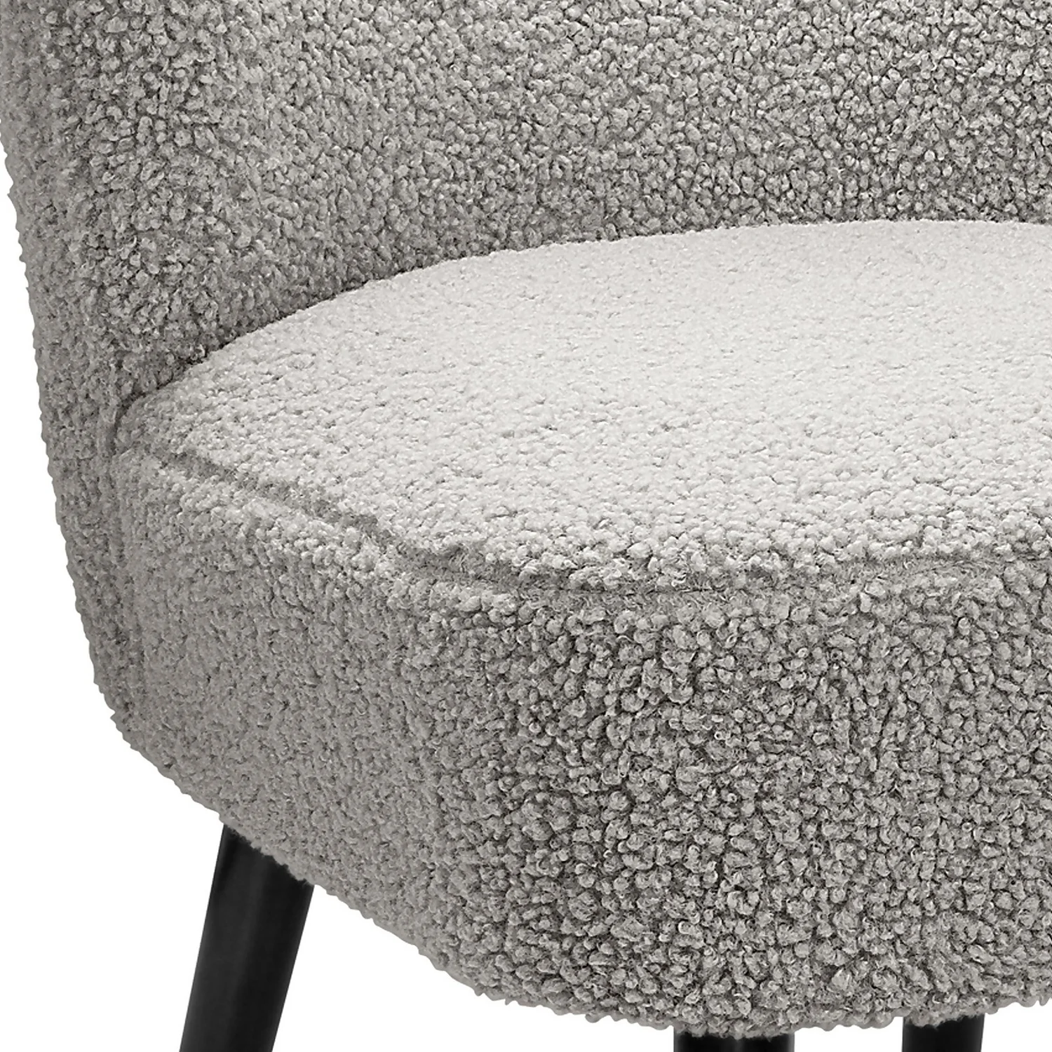 Sean Boucle Occasional Chair - Grey 8 Sean Boucle Occasional Chair - Grey - Image 6