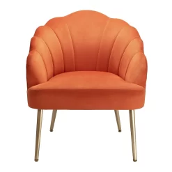 Sophia Scallop Occasional Chair - Burnt Orange -Furniture Series Store 13222770 1854920057578262