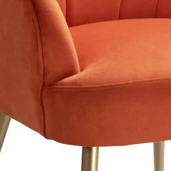 Sophia Scallop Occasional Chair - Burnt Orange -Furniture Series Store 13222770 6824920057736278