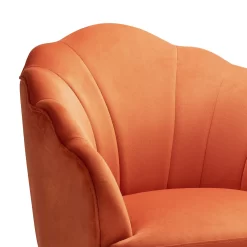 Sophia Scallop Occasional Chair - Burnt Orange -Furniture Series Store 13222770 7244920057687963