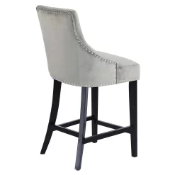Annabelle Velvet Bar Stool - Grey -Furniture Series Store 13223761 2014927306609680