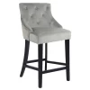 Annabelle Velvet Bar Stool - Grey