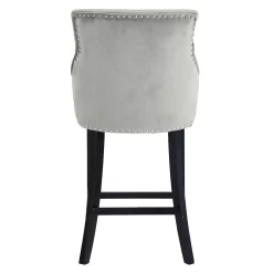 Annabelle Velvet Bar Stool - Grey -Furniture Series Store 13223761 5874927306625451