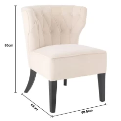 Sadie Velvet Accent Chair - Ivory -Furniture Series Store 13223762 1644927512217629