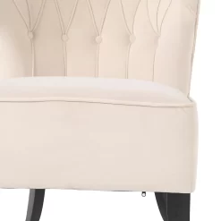 Sadie Velvet Accent Chair - Ivory -Furniture Series Store 13223762 4404927512171000