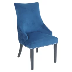 Annabelle Pleated Back Velvet Dining Chairs - Set Of 2 - Navy -Furniture Series Store 13223766 6354926476878617