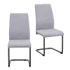 Skelby Cantilever Dining Chairs - Set Of 2 - Silver Grey