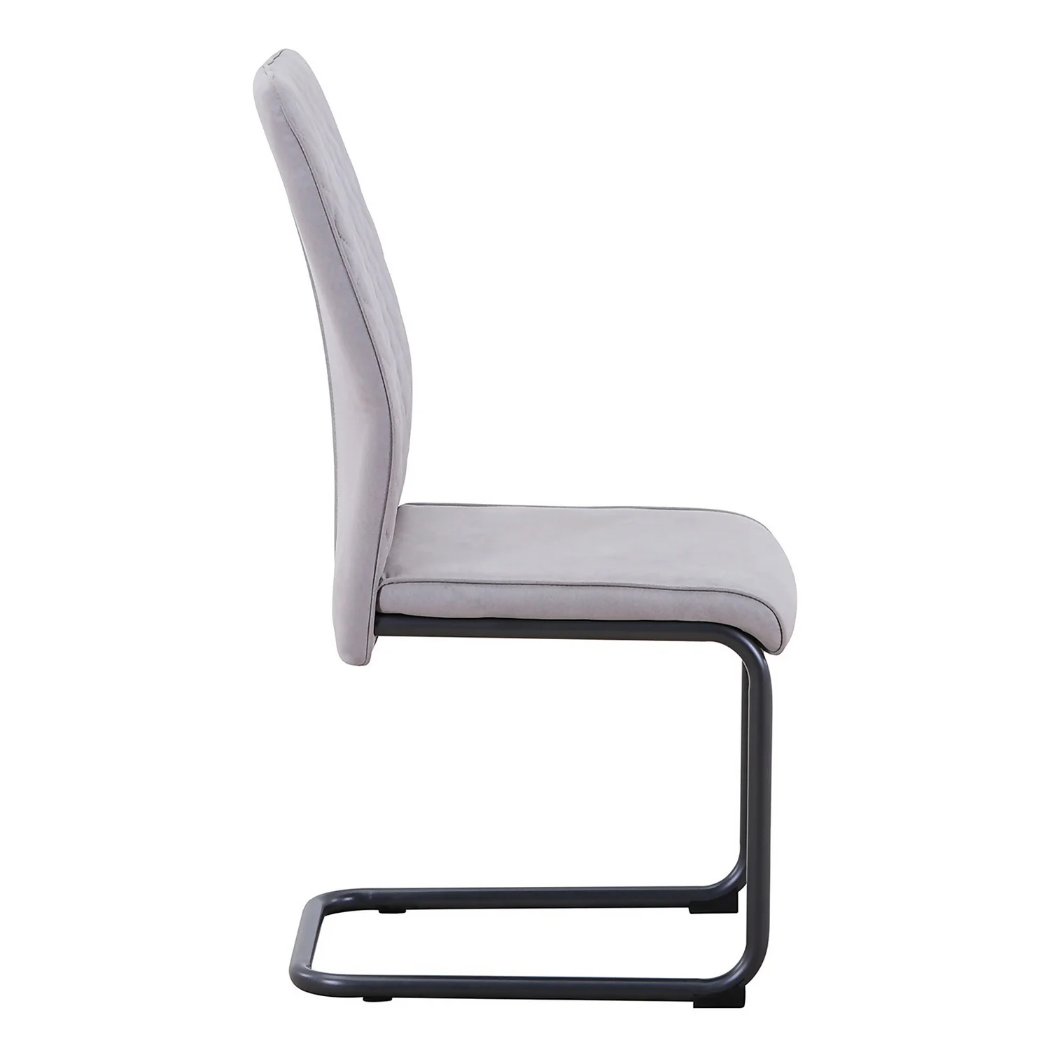 Skelby Cantilever Dining Chairs - Set Of 2 - Silver Grey 7 Skelby Cantilever Dining Chairs - Set Of 2 - Silver Grey - Image 5