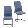 Skelby Cantilever Dining Chairs - Set Of 2 - Denim Blue -Furniture Series Store 13244356 1194947967927962