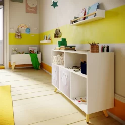 Kids Tray Storage Shelf - White & Natural 10 Kids Tray Storage Shelf - White & Natural -Furniture Series Store 13277678 1984929069822093