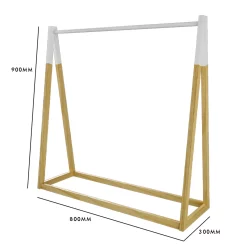 Kids A-Frame Clothes Rail - Natural & White -Furniture Series Store 13277679 7824929069229791