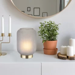 Pearl Frosted Table Lamp - Navy -Furniture Series Store 13445407 2075042048294196