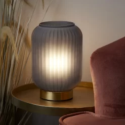 Pearl Frosted Table Lamp - Navy -Furniture Series Store 13445407 4585042048254716