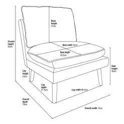 Pippa Pillow Accent Chair - Blue -Furniture Series Store 13514417 5275014368835176