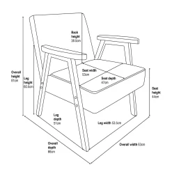 Alex Mid Century Armchair - Ochre -Furniture Series Store 13514419 1045061732415674