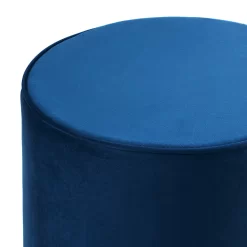Pippa Round Pouffe - Blue -Furniture Series Store 13514425 8104964604227403