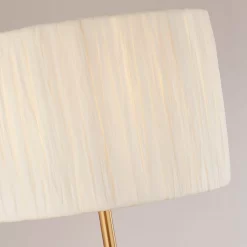 Raffia Floor Lamp - White & Gold -Furniture Series Store 13525826 1034956834965859