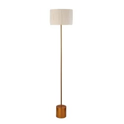 Raffia Floor Lamp - White & Gold -Furniture Series Store 13525826 1494956834911697