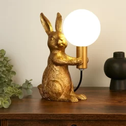 Rabbit Table Lamp - Gold & Glass -Furniture Series Store 13528281 1375042089879794
