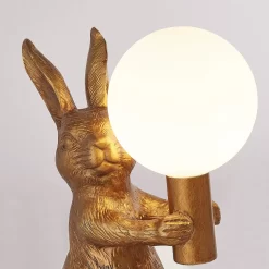 Rabbit Table Lamp - Gold & Glass -Furniture Series Store 13528281 9214956834768027