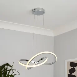 Boston LED Infinity Ceiling Pendant Light - Chrome